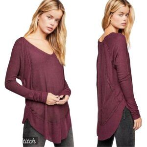 Free People We The Free Catalina Thermal Tonic Top Plumberry Purple Size M